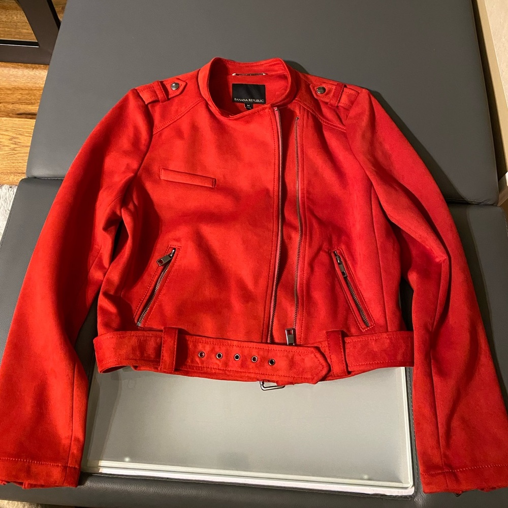 Banana Republic Faux Suede Moto Jacket